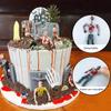 17pcs Zombie Cake Decoration Zombie Cake Toppers Zombie Figure Themed Party Decorations for Birthday Theme Wedding Party