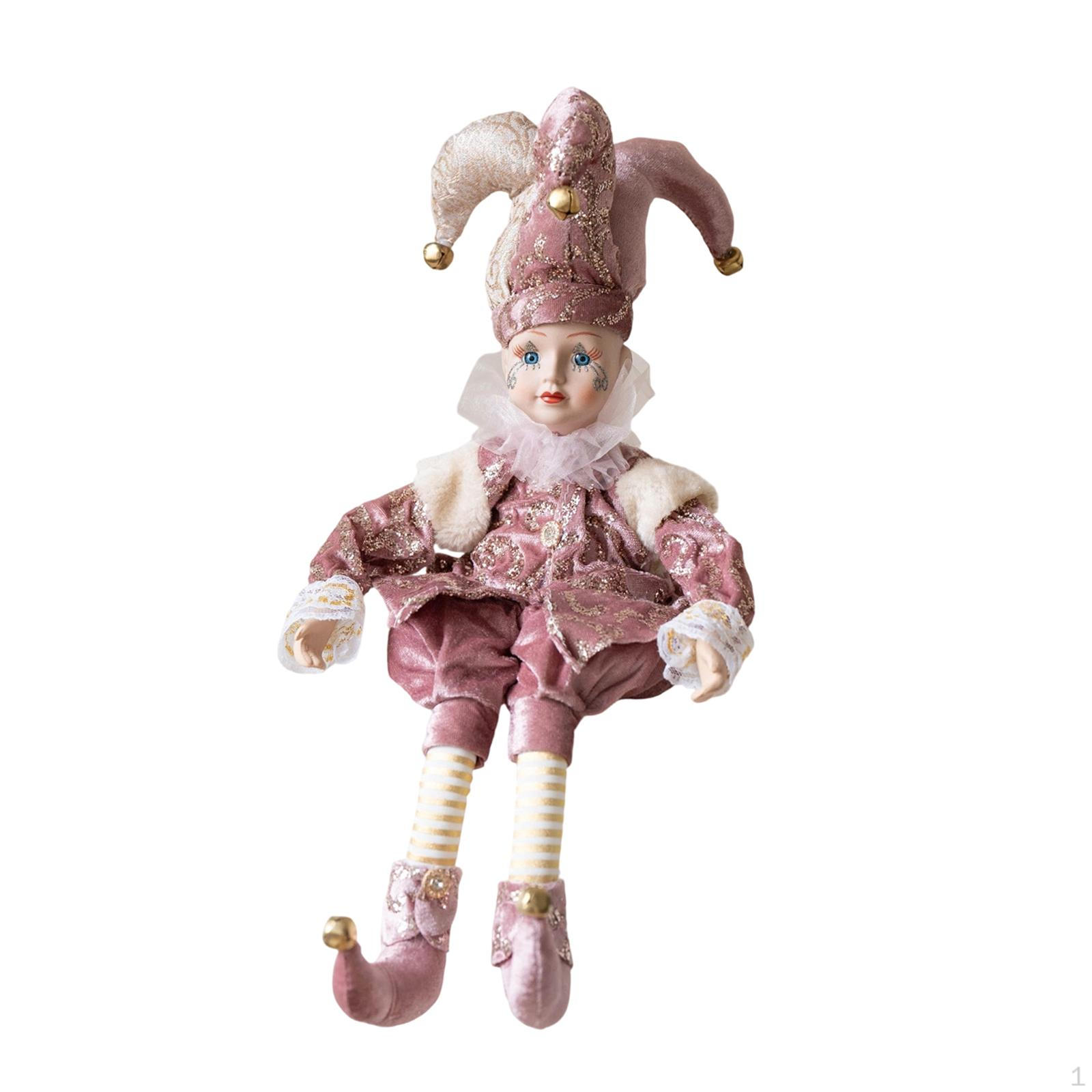 

Christmas Doll Decoration Figure Home Decor Wind up Shaking Head Desktop Ornament for рожевий