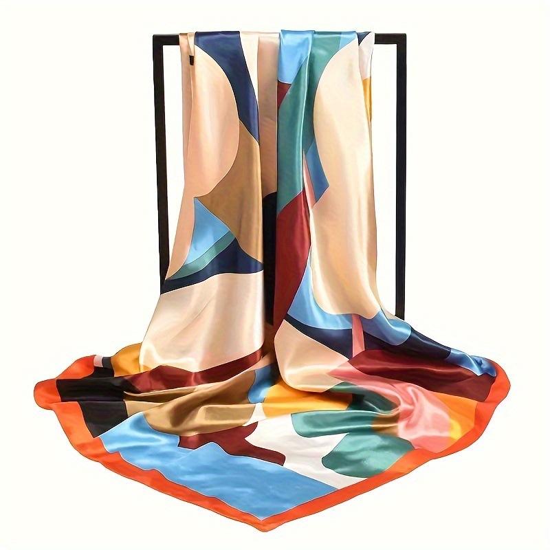 

Цветочный квадратный шарф 90*90см Квадратный шарф Модный Ретро Принтованный Универсальный Темпераментный Шарф Повязка на голову