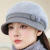 Women's Thickened Warm Rabbit Hair Knitted Hat & Scarf Set - Perfect for Autumn & Winter, Ideal for Moms, Grandmas & Elderly Ladies
