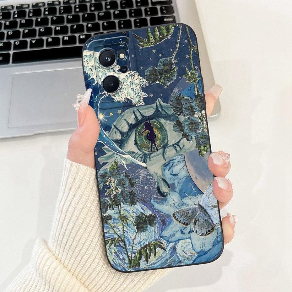 Fashion Painting Phone Case For Realme 9i 9 Soft Silicone Shockproof Cover For Realme9 9i 4G RMX3491 RMX3521 Cases Bumpers