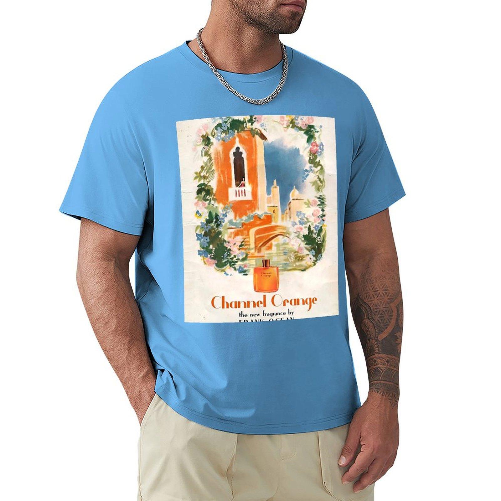 Channel Orange Vintage T-Shirt Oversize New Edition Plain T Shirts Men S