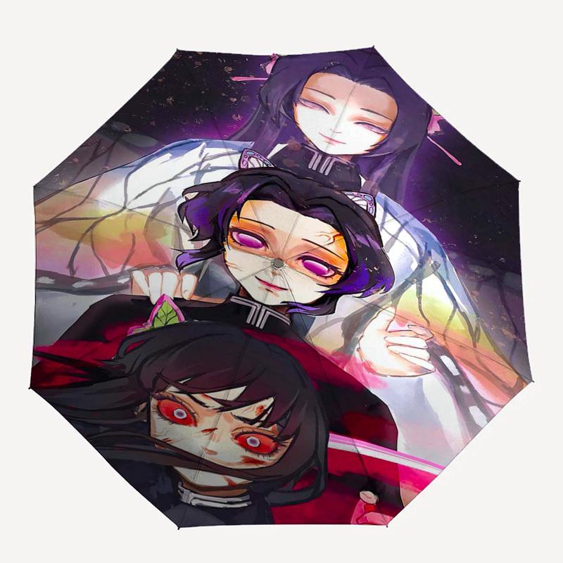 1pc Anime Character Inspired Outdoor Umbrella - Automatic Opening/Closing, Portable 3-Fold Design with 8-Bone Iron Frame - Perfect Gift for Fans, Trav