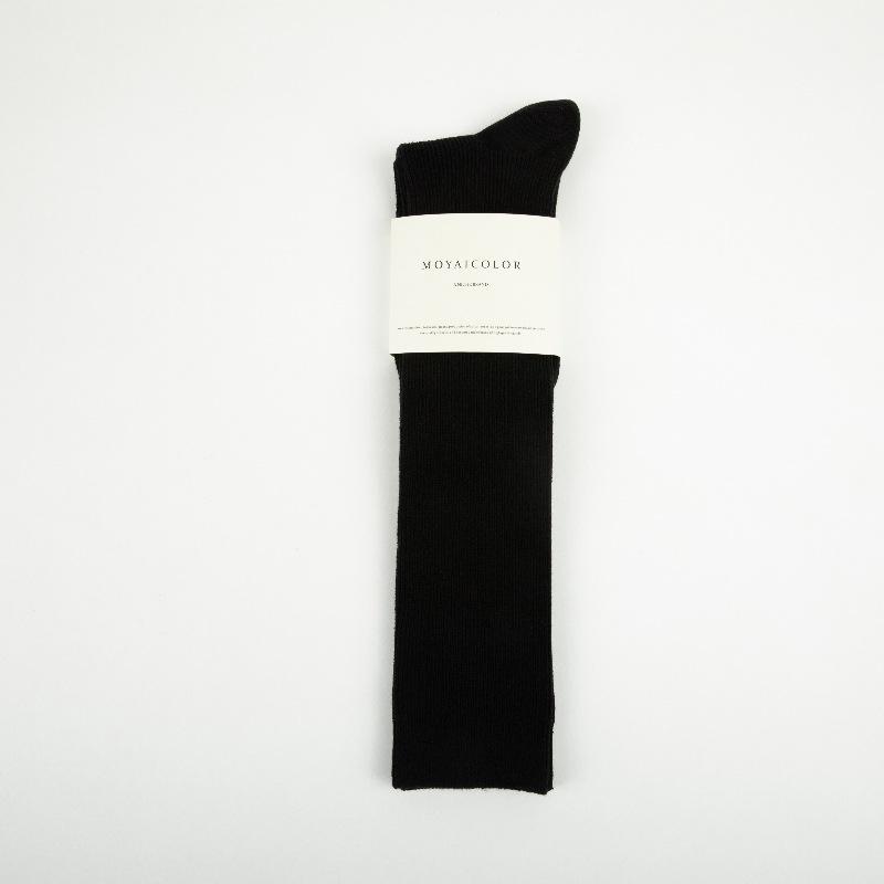 

Stockings, Calf Socks, Thin Leg Knee-Length Cotton Socks, Solid Color, Vertical Strips, Long Socks One size fits all чорний