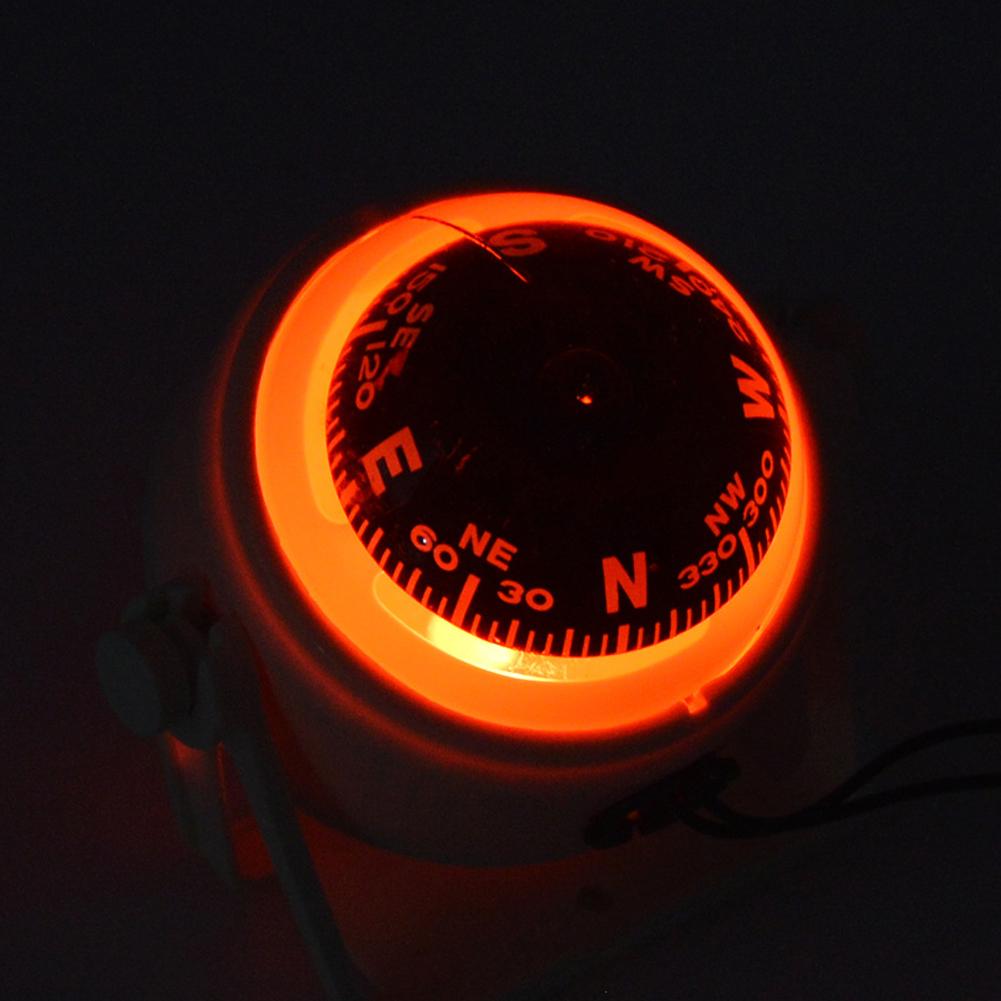Su Geçirmez Deniz Pusulası Deniz Pivotlu Deniz Teknesi Pusulası Elektronik LED Işıklı Deniz Navigasyonu Konumlandırması İçin