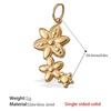 Stainless Steel Gold-Plated Pendant Jewelry Butterfly Flower Leaf Shape Pendant