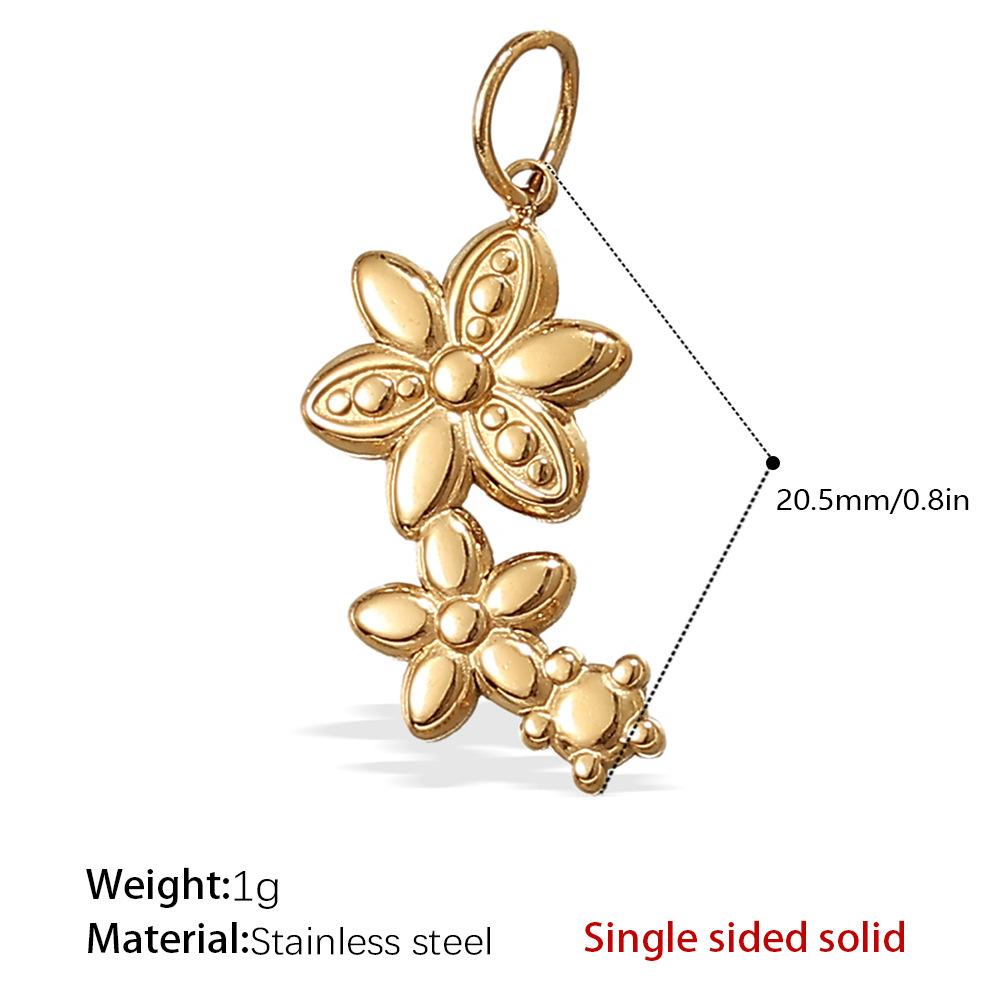 Stainless Steel Gold-Plated Pendant Jewelry Butterfly Flower Leaf Shape Pendant