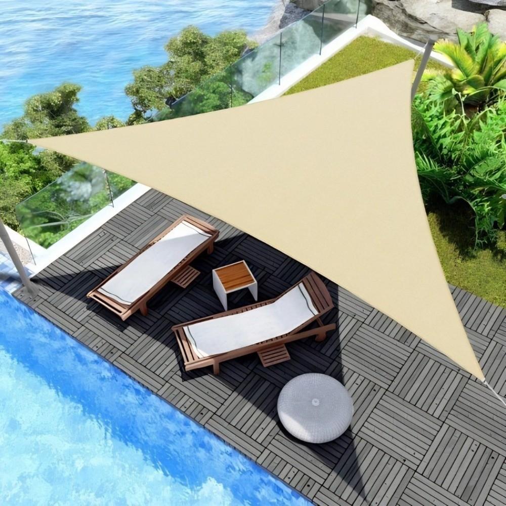 Triangle Triangle Sunshade With Ropes Outdoor Canopy Sun Protection Awning Shade Cloth  Pool Area