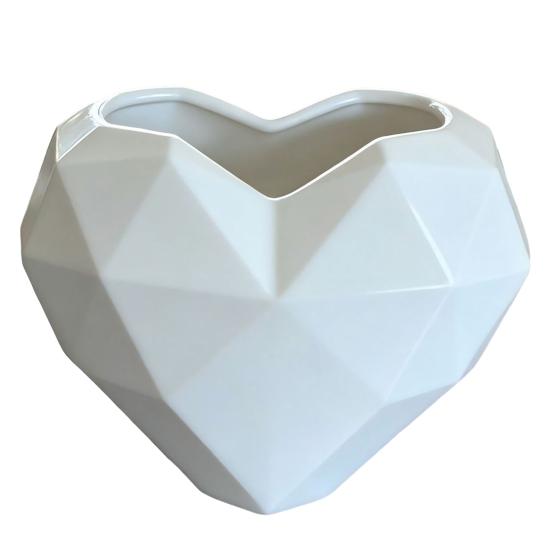 Fun Shaped Flower Pot Geometric Heart Shape Flowerpot, Decorative for Indoor Charming Plant Container Outdoor, Creative Love Planter Home Garden