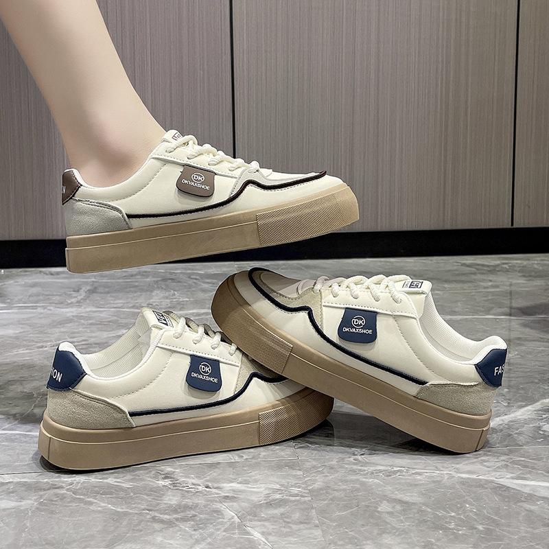 Comfortable Thick Soled Shoes Simple and Fashionable Retro White Shoes Board Shoes