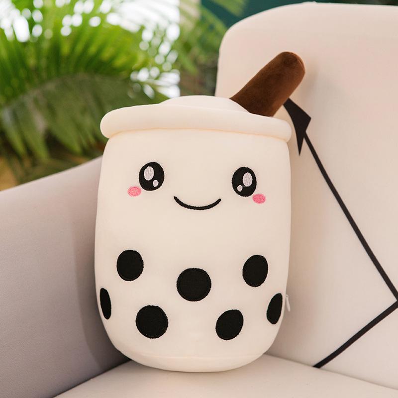 Super Soft Plush Milk Tea Cup Pillow - Cylindrical Sleeping Doll for Kids & Girlfriend Gifts