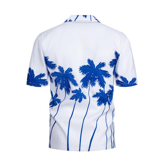 Herreskjorte Bananmønster Enkeltspent Sommer Hawaiisk Knapper Skjorte for Fest