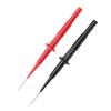 P5008  2 Pièces Noir Rouge Fiche Banane Douille Isolée Multimètre Sonde de Test Aiguilles Perçantes