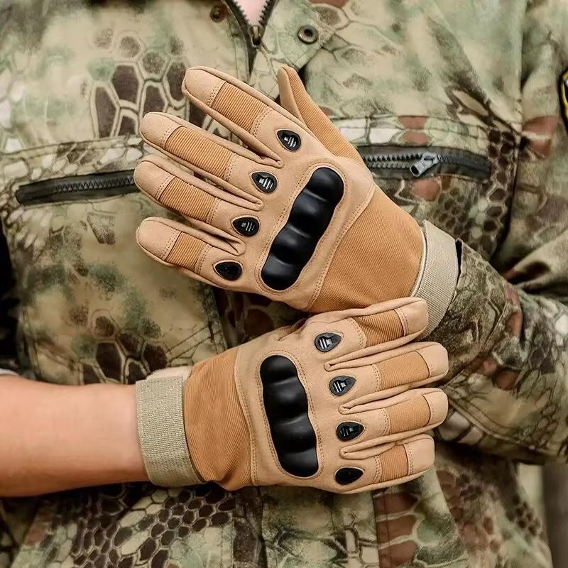 Tactical Gloves Hard Shell Soft Shell Semi Finger Full Finger Anti Slip Joint Protection Anti Cut Military Training Gloves