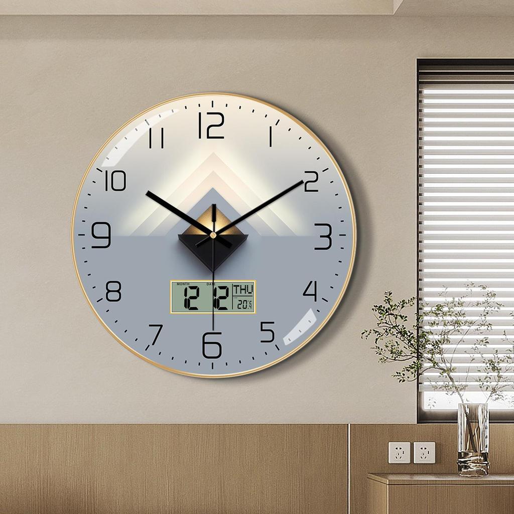 Bestselling Bluetooth Wall Clock with Automatic Time Sync, English LCD, and Perpetual Calendar - Wall-Mounted Electronic Clock