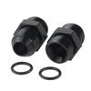 2Pcs 6/8/10AN Male To 6/8/10AN ORB Male Flare Fitting Adapter with O-Ring Straight Aluminum Hex Connector for Auto Fuel Oil Line