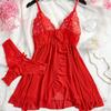 Women's sexy lingerie, see-through suspender dress, women's plus size