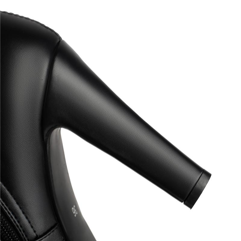 Women's high-heeled boots, sexy European and American style autumn and winter new waterproof table, fine-heeled large-size knee boots