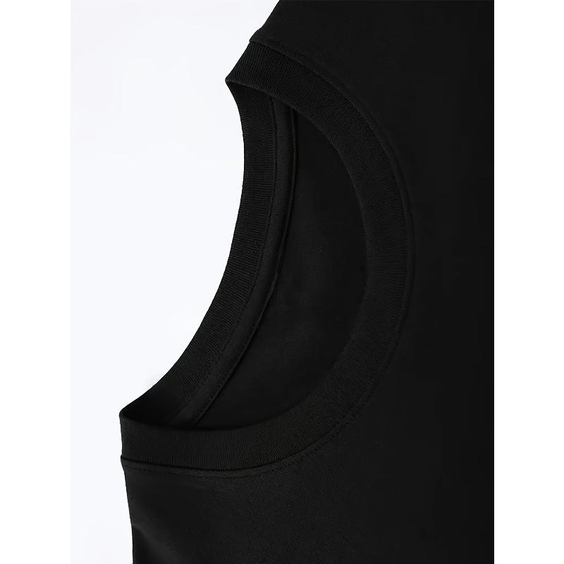 Bold Graphic Tee for Men - Stylish Casual Black Plus Size T-Shirt with Design, Perfect for Urban Adventures and Everyday Wear