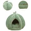 Cuib de pisici închis pentru animale de companie, design cu dovleac, pisici și câini de cort detașabil