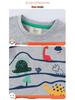 Dinosaur Pattern Boys' Summer T-shirt: Short Sleeve, Round Neck for Small and Medium Kids