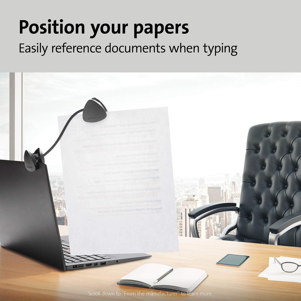 Kensington FlexClip Copyholder Copy holder black 62081 - - Ref [item]