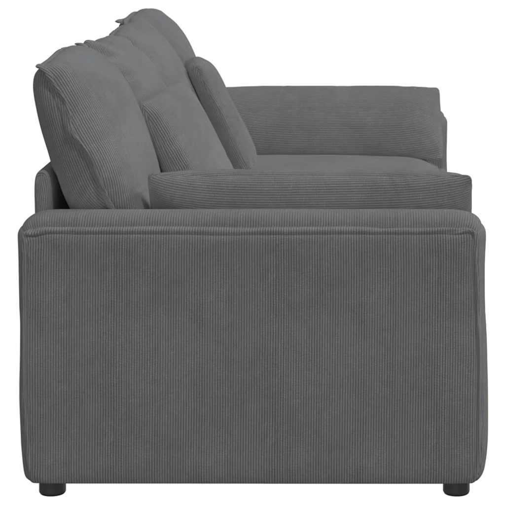 Modular Sofa with Cushions Dark Gray