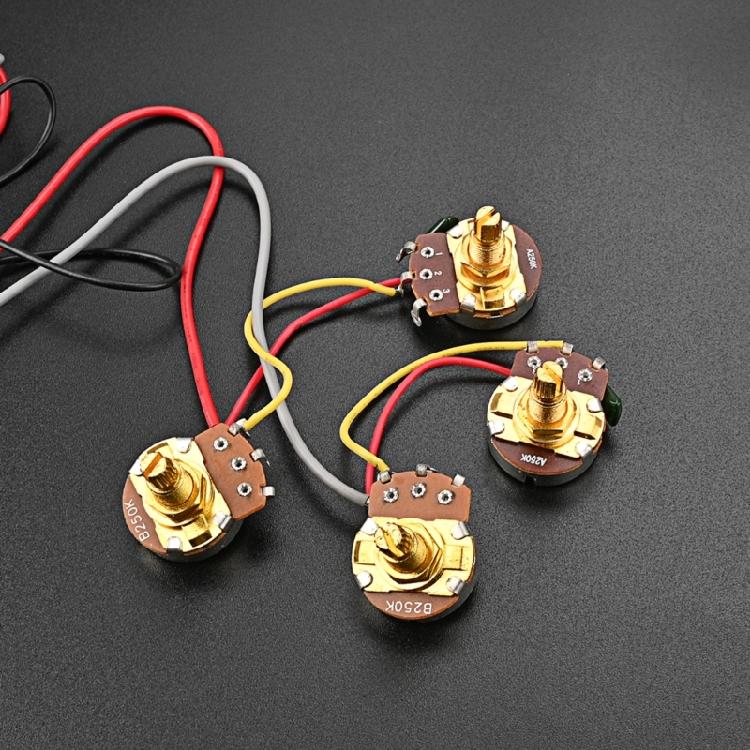 Guitar Wiring Harness 3 Way A250K 2V 2T and Jack Prewired Guitar Wiring Hareness
