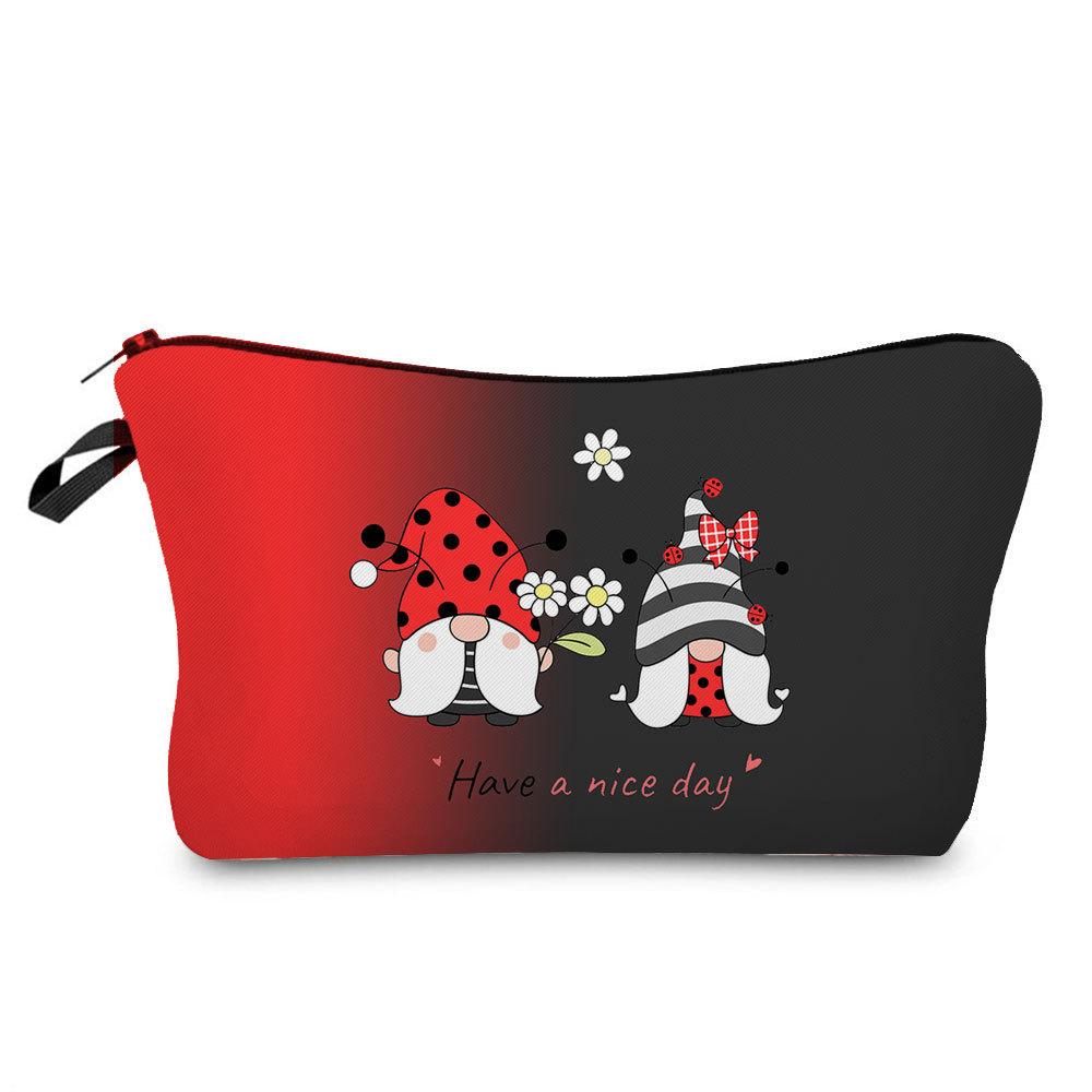 Damen Zwerge Druck Kosmetiktasche Toilettenartikel Organisieren Reise Aufbewahrungstasche 6392