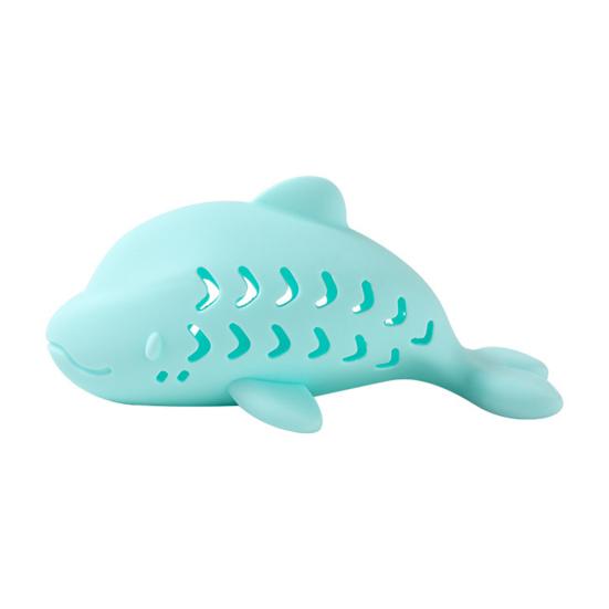 Fish-Shaped Cat Treat Dispenser Toy Cat Puzzle Slow Feeder Interactive Silicone Chew Toy for Indoor Cats