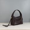 Women's 2026 Fashionable Woven Cowhide Shoulder Bag - Versatile & Simple Design