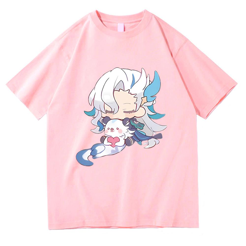 Genshin Impact Neuvillette T Shirt Fashion Unisex Harajuku Funny Kawaii TShirt Unisex High Quality Anime Casual Cotton Tees Shirts