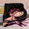 Jujutsu Kaisen Flannel Throw Blanket Cozy Warm Ultra Soft Lightweight Sofa Bed Home Decor