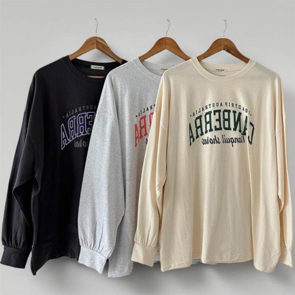 New Arrivals Open Run Women Big Size Lettering Color Block Loose Fit Cotton Tee