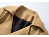 Neuer Herbst/Winter Europäischer & Amerikanischer Herren Zweireihiger Mittellanger Woll-Trenchcoat