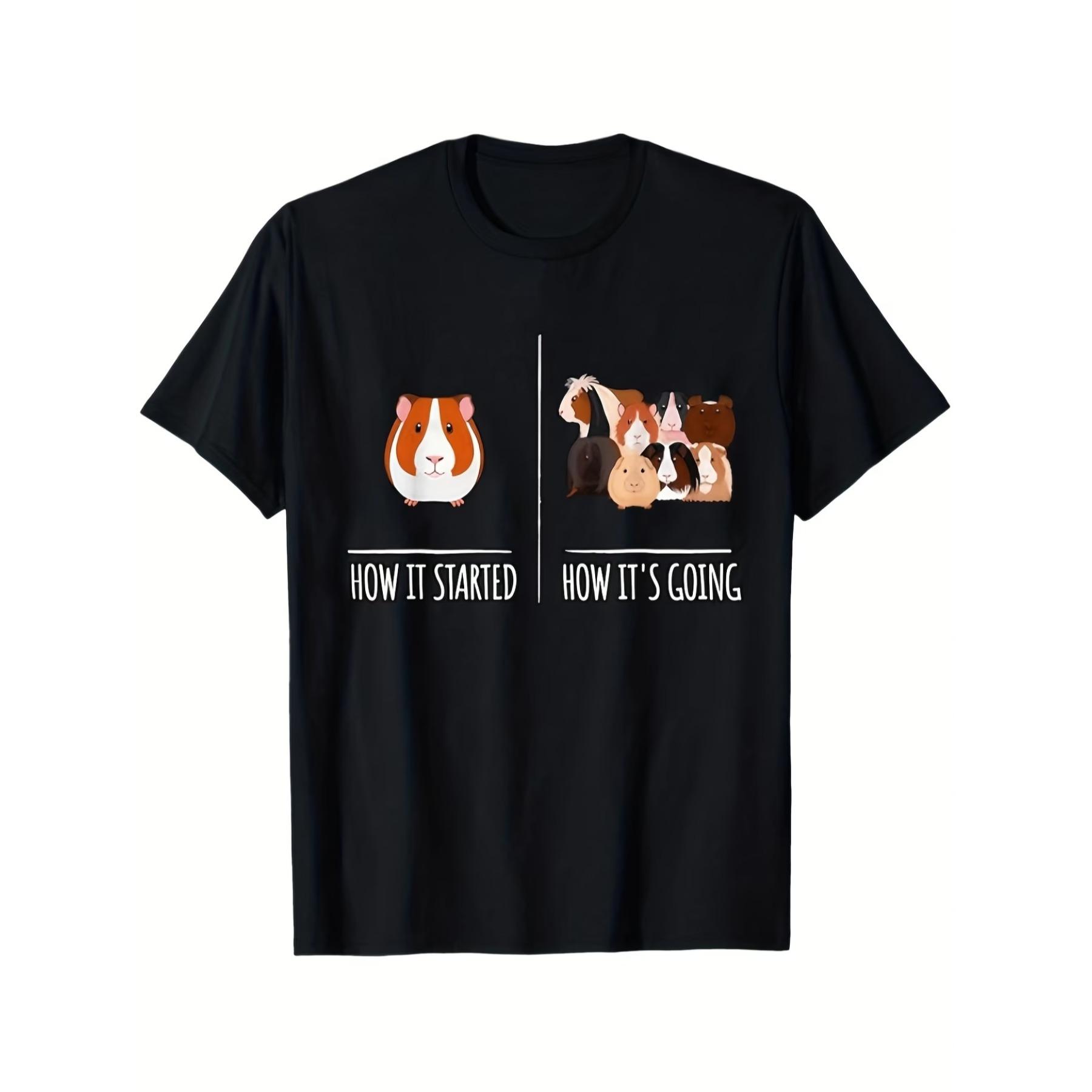 

The Joy of Guinea Pig Enthusiasts: A Soft Crew Neck T-Shirt Featuring A Fun Heat Transfer Design S чёрный