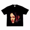 Kehlani Porträt Grafik T-Shirt Weiche Baumwolle Seelenvolle Atmosphäre RB Merchandise Unisex Lockerer Schnitt Rundhalsausschnitt Streetwear Sommer Freizeit T-Shirts