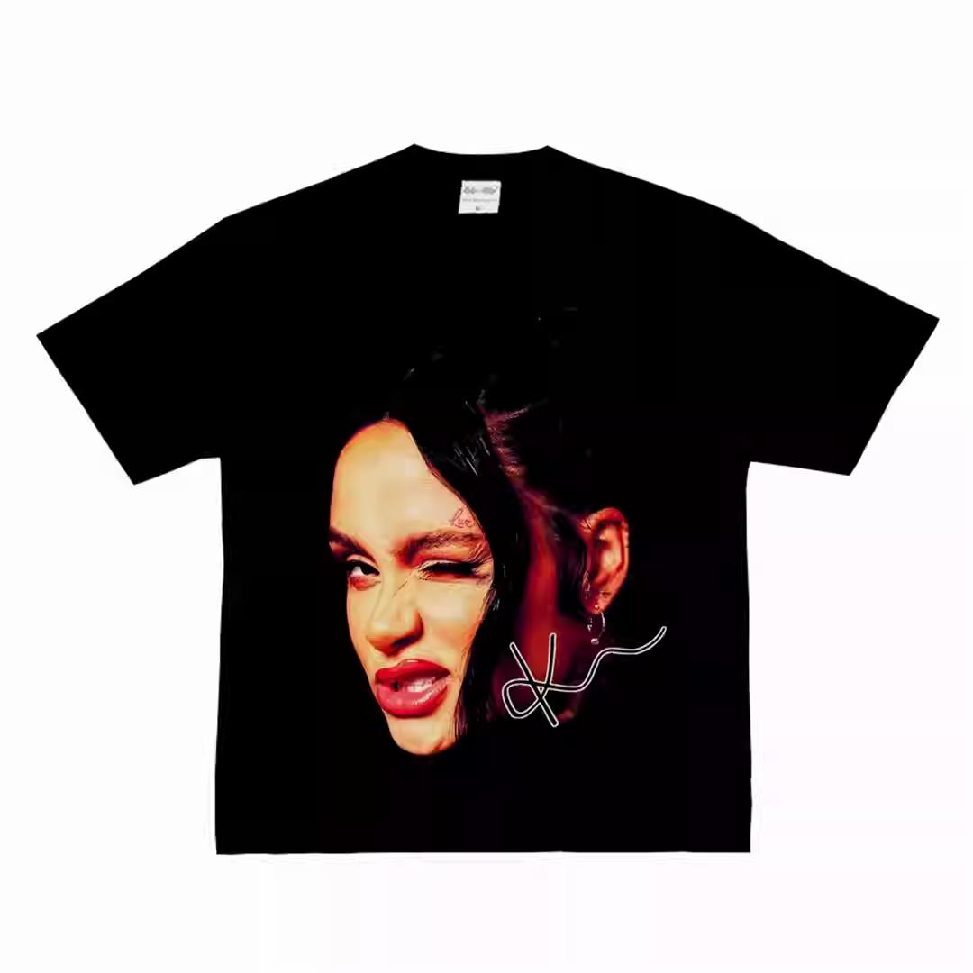 

Графическая футболка с портретом Kehlani Мягкий хлопок Душевная атмосфера RB Мерч Унисекс Свободный крой Круглый вырез Уличная одежда Летние повседневные футболки M