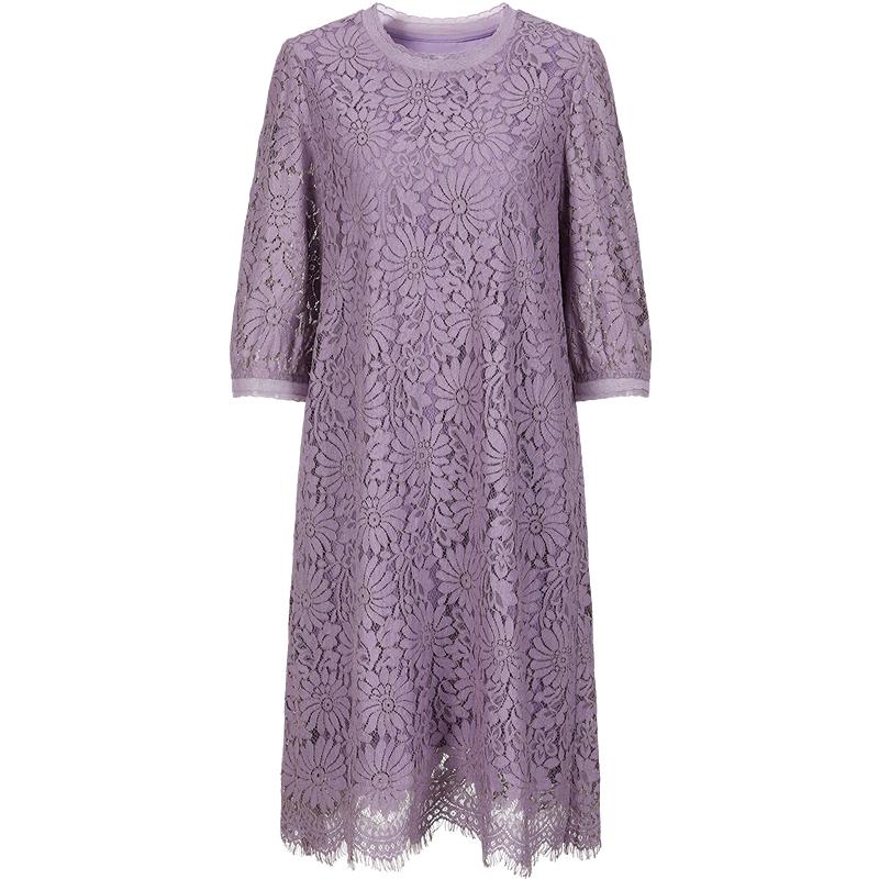 Jiu Zi French Style Lace Midi Dress XL