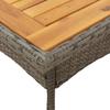 Vidaxl Stół Ogrodowy Z Akacjowym Blatem, Szary, 80X80X75 Cm, Rattan Pe