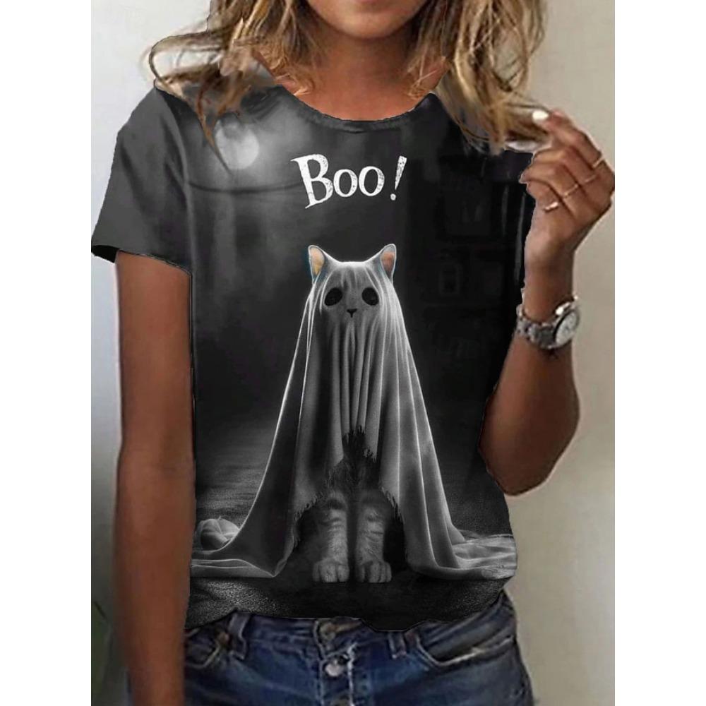 Fashion Women Retro Creative Heart Shaped Pattern Print T Shirt Funny Casual O-neck Short Sleeves T-shirt Summer Female Tee Shirt