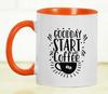 Inkdotpot Goodday Start With Coffee 11 Oz Ceramic Coffee Mugs Great For Co-worker Boss Gift For Coffee