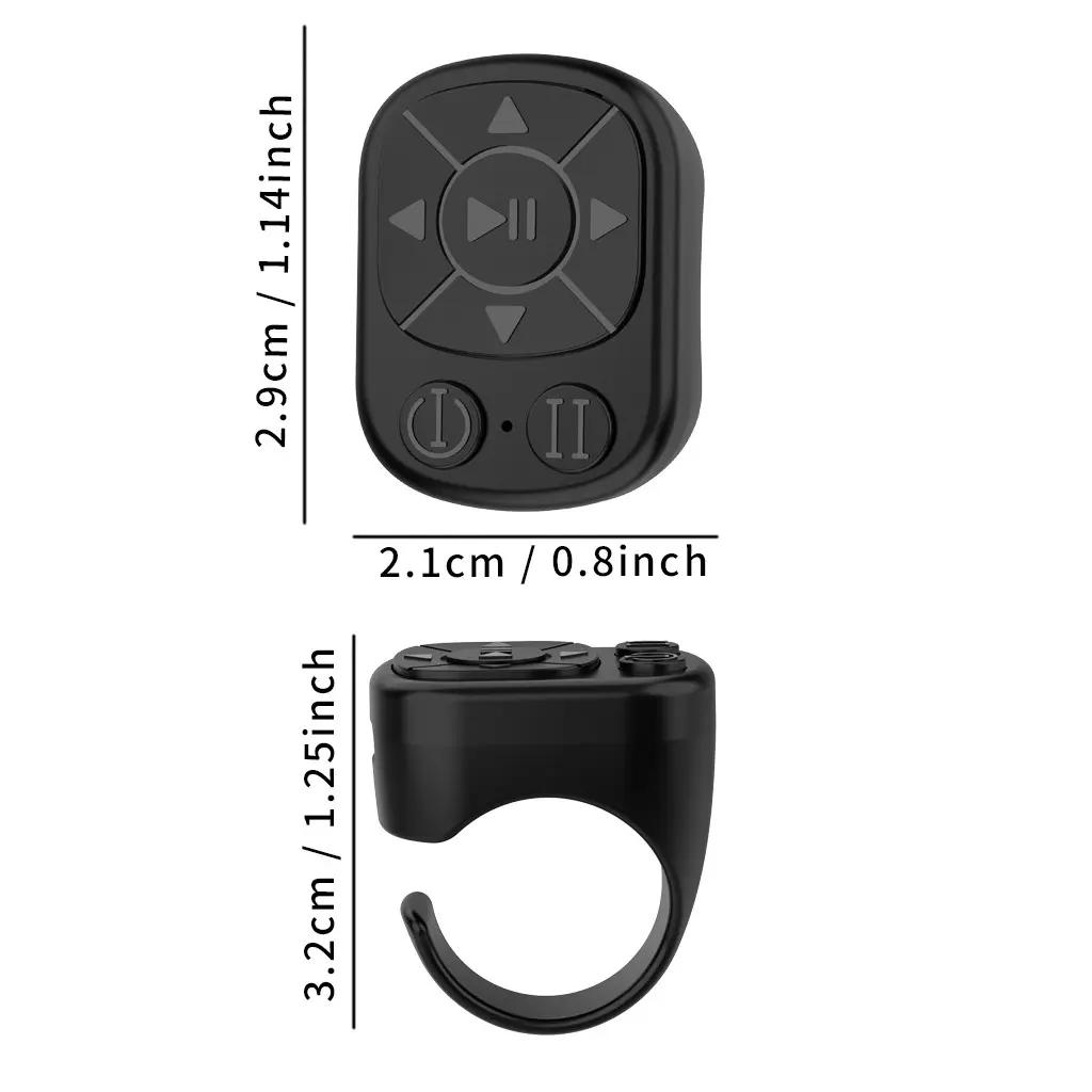 Multifunctional Ring Remote Control, Wireless Rechargeable Bluetooth Page-Turning Ring, Camera Shutter for Short Videos