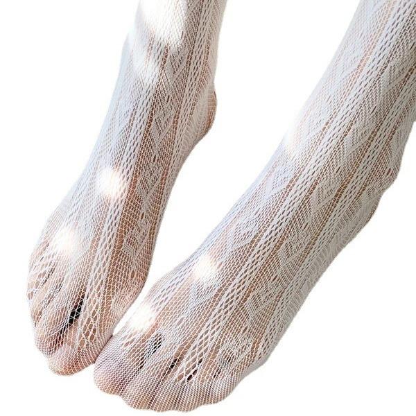Japanese Lolita Lolia Socks Women's JK Calf Ladies Ring Lace Socks Summer Thin Hollow Mesh Medium Tube Mesh