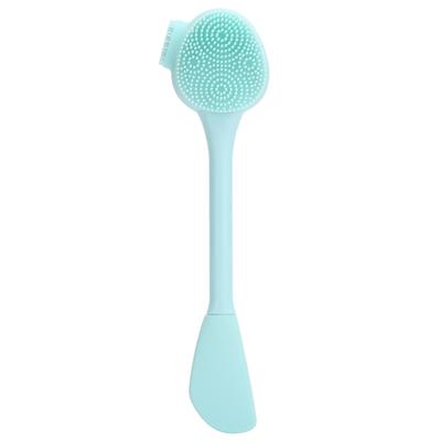 Handheld Siliconen Gezichtsreinigingsborstel Masker DIY Mengspatel Make-up Reinigingsborstel(Groen Dubbel