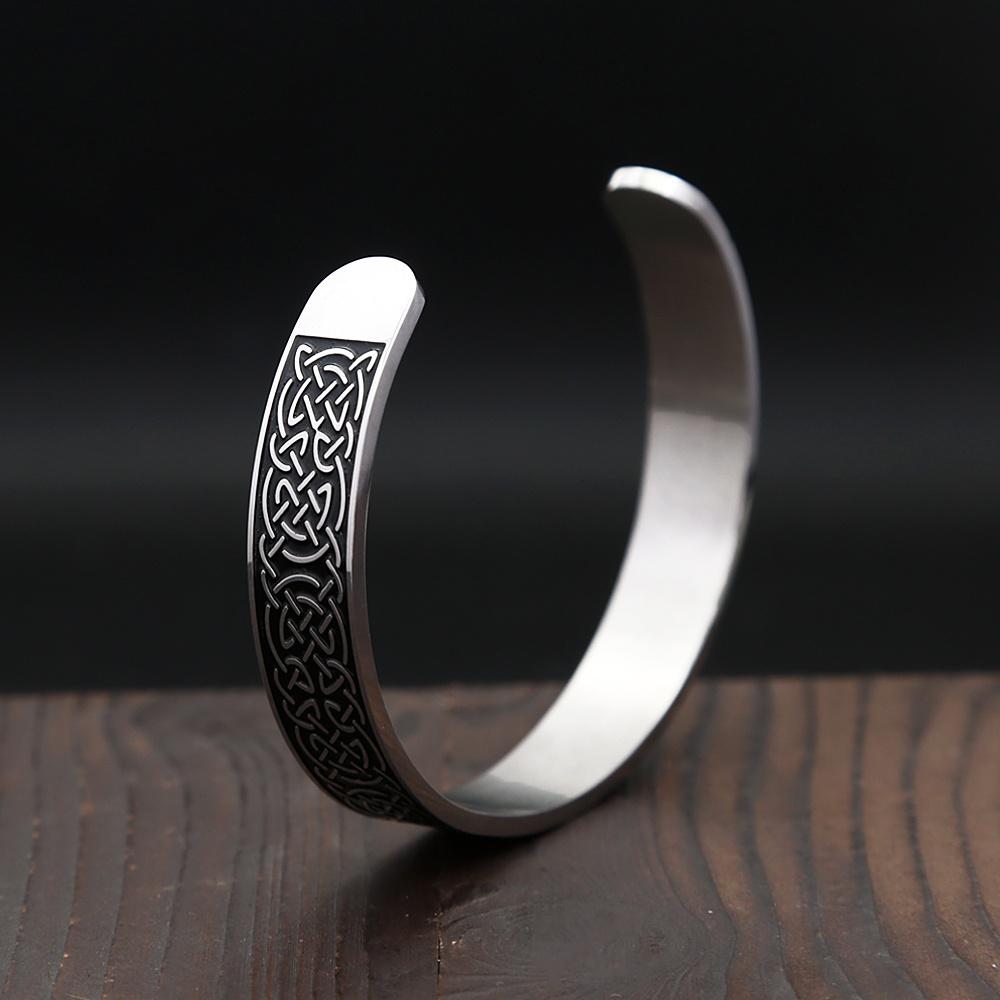 Nordic Retro Viking 304 Stainless Steel Bracelets For Men Women Fashion Creative Cuff Bangles Couple Jewelry Gifts