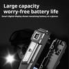 New Portable Flashlight Ultra-thin Rechargeable LED Flashlight Portable Work Light, Cold Resistant, Camping, Patrol, Battery Display