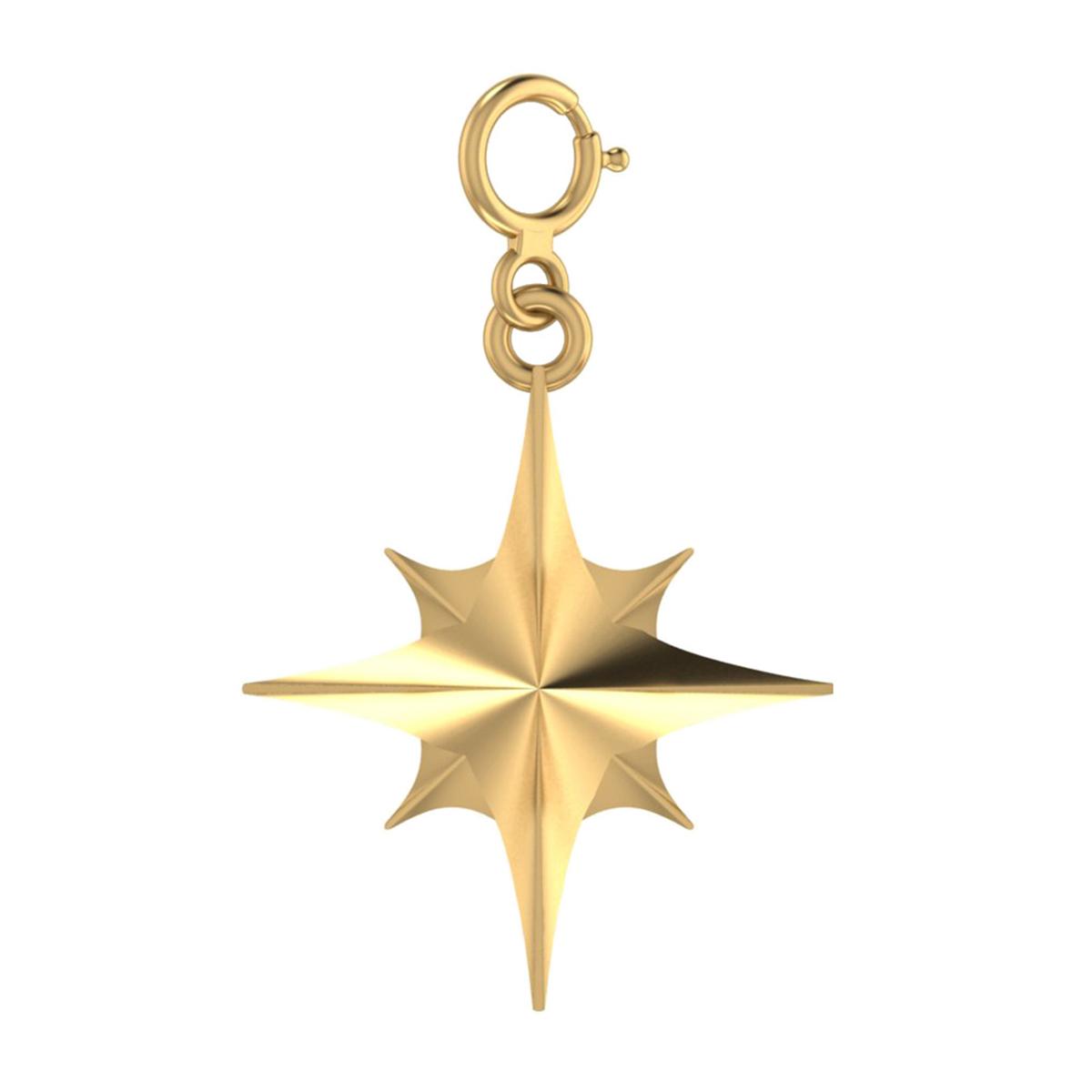 European and American Merlin Underwear Octagonal Star Pendant Stainless Steel Sun DIY Small Pendant Gold Plated Color Preserved