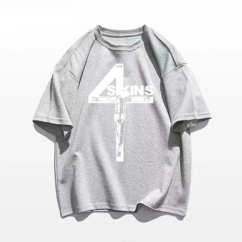 The 4 Skins Oi T Shirt Uk Punk Streetpunk 4Skins Male Tee Shirt Summer Top Man Brand Tee Fashion Streetwear Casual Clothing