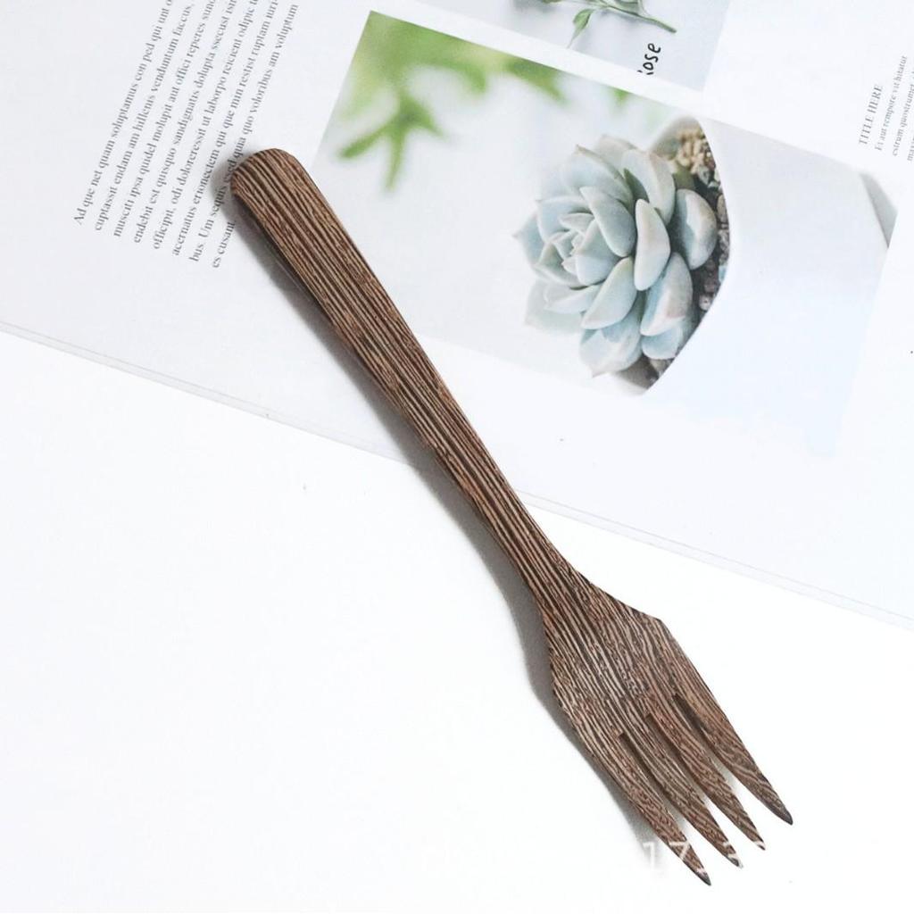 Natural Coconut Bowl Set: Coconut Shell Bowl with Coconut Wood Spoon and Fork for Fruit, Smoothies, and Salads